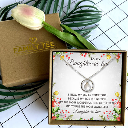 I KNOW MY WISHES COME TRUE - NECKLACE FOR DAUGHTER-IN-LAW FROM MOTHER-IN-LAW