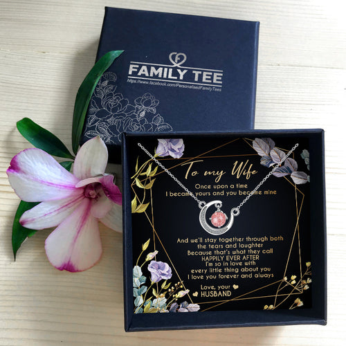 HAPPILY EVER AFTER - CRYSTAL CLAVICLE NECKLACE FOR WIFE