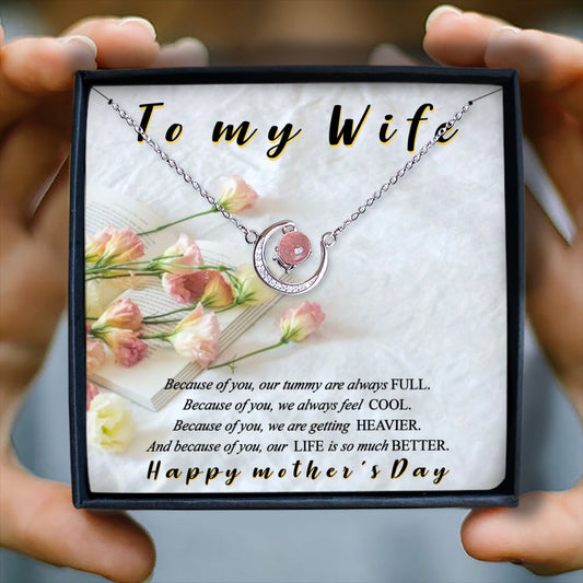 HAPPY MOTHER'S DAY - CRYSTAL CLAVICLE NECKLACE FOR WIFE