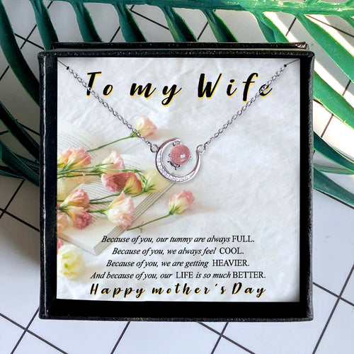HAPPY MOTHER'S DAY - CRYSTAL CLAVICLE NECKLACE FOR WIFE