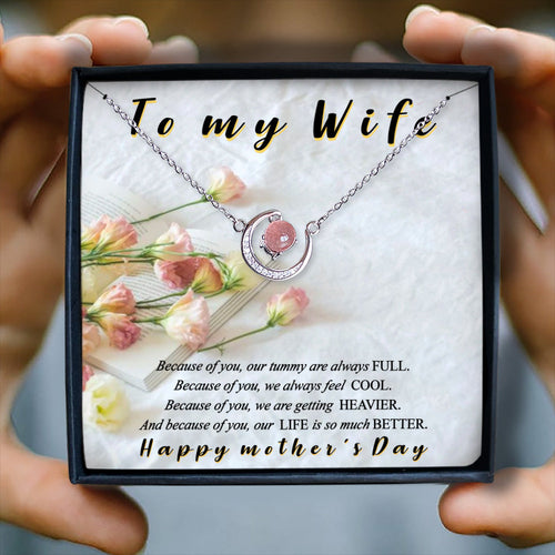 HAPPY MOTHER'S DAY - CRYSTAL CLAVICLE NECKLACE FOR WIFE