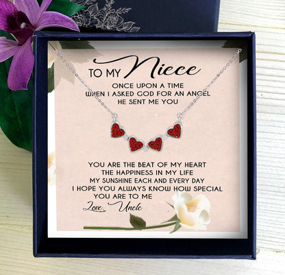 YOU ARE THE BEAT OF MY HEART - NECKLACE FOR NIECE FROM UNCLE