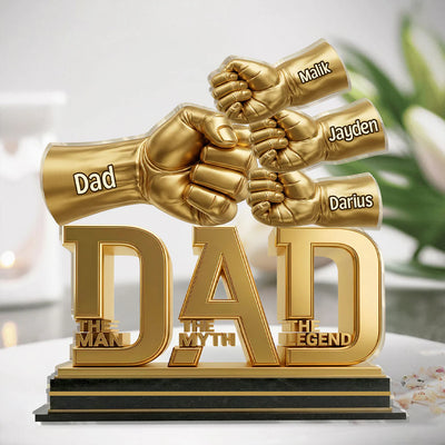 Dad The Man The Myth The Legend - Personalized Custom Shaped Acrylic Plaque