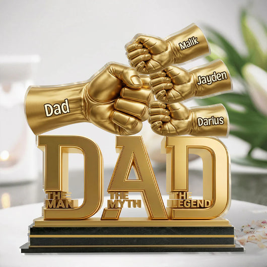 Dad The Man The Myth The Legend - Personalized Custom Shaped Acrylic Plaque