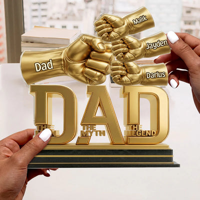 Dad The Man The Myth The Legend - Personalized Custom Shaped Acrylic Plaque