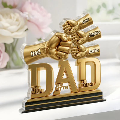 Dad The Man The Myth The Legend - Personalized Custom Shaped Acrylic Plaque