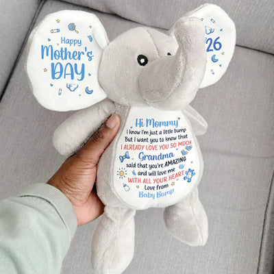 Dear Mommy I Love You - Personalized Stuffed Elephant