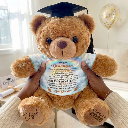 I'm Sending You All My Love And Pride - Personalized Graduation Bear With Card