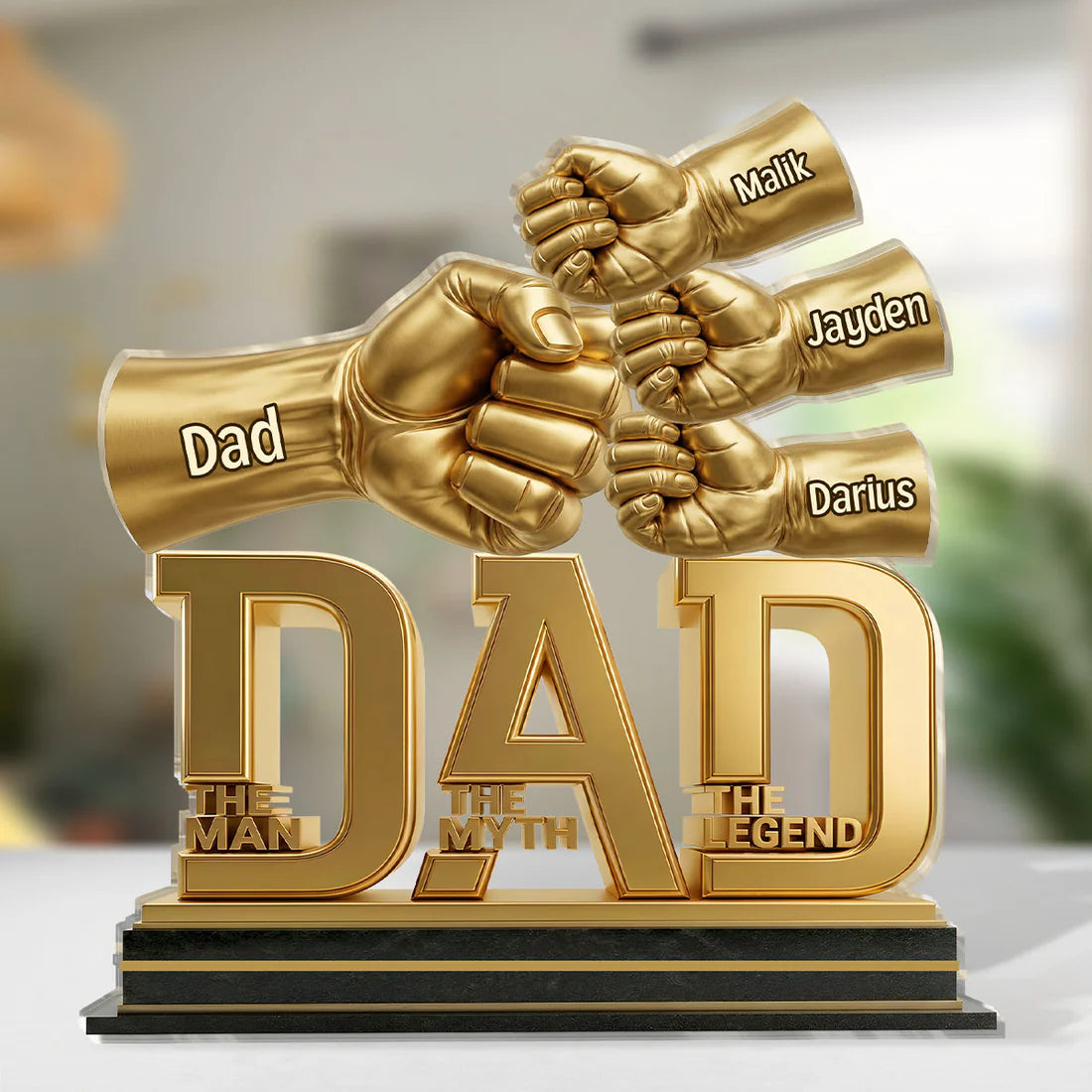 Dad The Man The Myth The Legend - Personalized Custom Shaped Acrylic Plaque