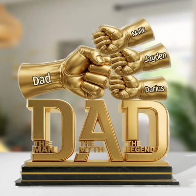 Dad The Man The Myth The Legend - Personalized Custom Shaped Acrylic Plaque