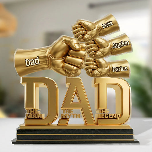 Dad The Man The Myth The Legend - Personalized Custom Shaped Acrylic Plaque