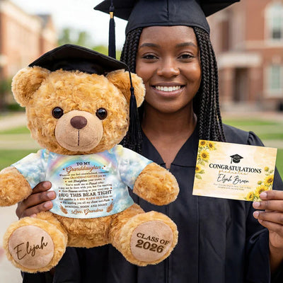 I'm Sending You All My Love And Pride - Personalized Graduation Bear With Card