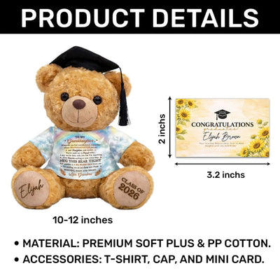 I'm Sending You All My Love And Pride - Personalized Graduation Bear With Card