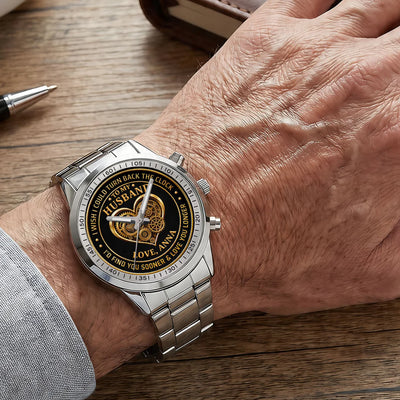 I Wish I Could Turn Back The Clock - Personalized Men's Wrist Watch