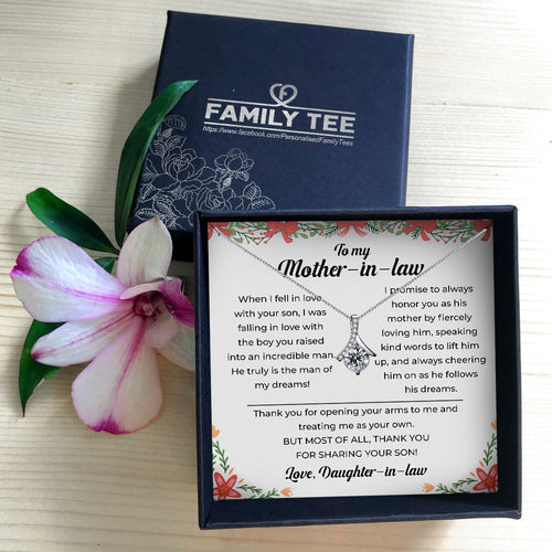 THANK YOU FOR SHARING YOUR SON - NECKLACE FOR MOTHER-IN-LAW