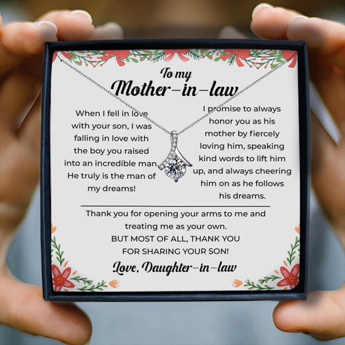 THANK YOU FOR SHARING YOUR SON - NECKLACE FOR MOTHER-IN-LAW