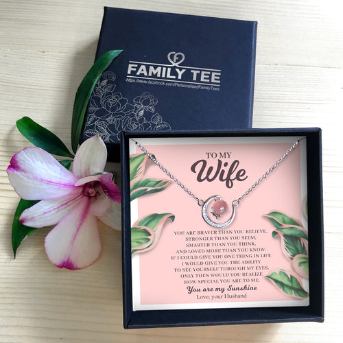 YOU ARE MY SUNSHINE - CRYSTAL CLAVICLE NECKLACE FOR WIFE