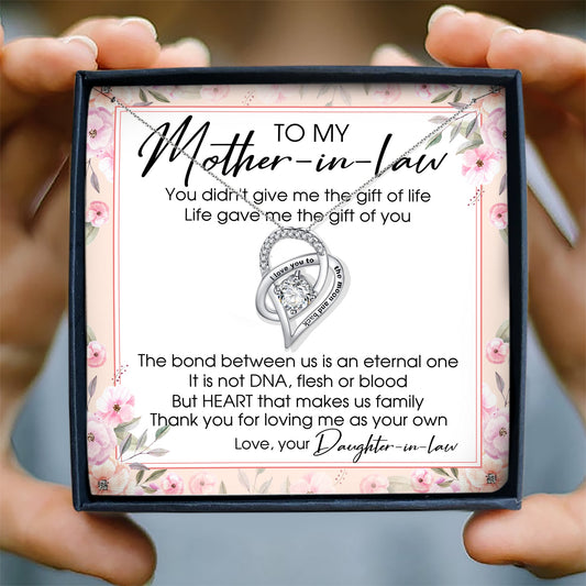 THANK YOU FOR LOVING ME AS YOUR OWN - NECKLACE FOR MOTHER-IN-LAW FROM DAUGHTER-IN-LAW