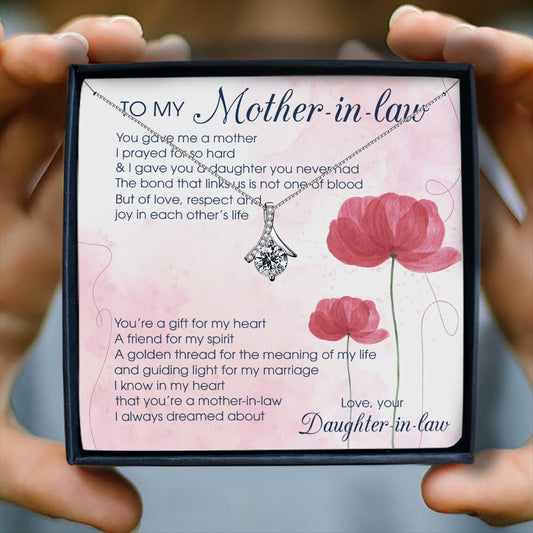 YOU'RE A GIFT FOR MY HEART - NECKLACE FOR MOTHER-IN-LAW