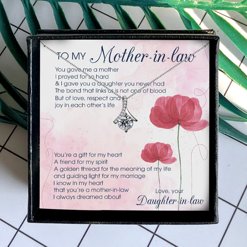 YOU'RE A GIFT FOR MY HEART - NECKLACE FOR MOTHER-IN-LAW