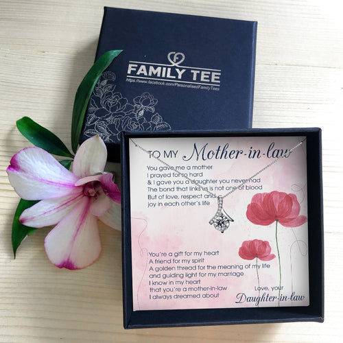 YOU'RE A GIFT FOR MY HEART - NECKLACE FOR MOTHER-IN-LAW