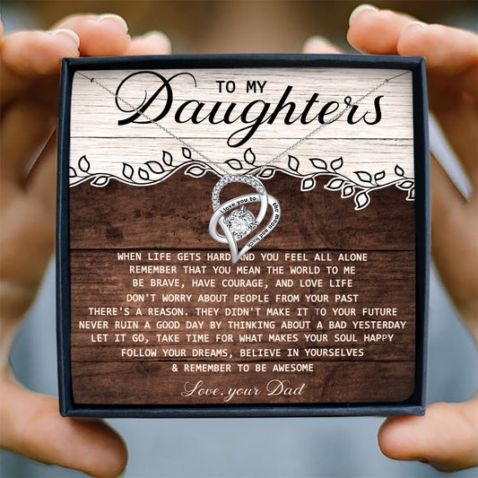 REMEMBER TO BE AWESOME - NECKLACE FOR DAUGHTERS FROM DAD